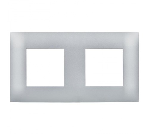 SKANDY Рамка 2-мест. SK-F02S сереб.  SK-M22-K23  IEK