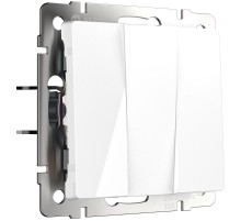 W1130001/ Электроустановочные изделия - Выключатель трехклавишный (белый)  a051131 Werkel