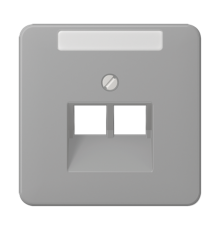 Крышка для ординарной телефонной и компютерной розетки  UAE; серая CD569-2NAUAGR Jung