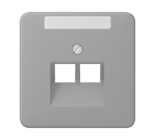 Крышка для ординарной телефонной и компютерной розетки  UAE; серая CD569-2NAUAGR Jung