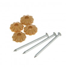 Гвоздь с декор. шляпкой (светло-коричневая) (80 шт) - пакет   106223  Tech-KREP