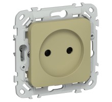 FLITE Розетка без заземления без шторок 10А РС01-0-ФлО оливковый  FI-R10-10-K26  IEK