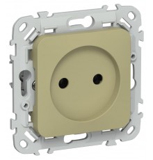 FLITE Розетка без заземления без шторок 10А РС01-0-ФлО оливковый  FI-R10-10-K26  IEK