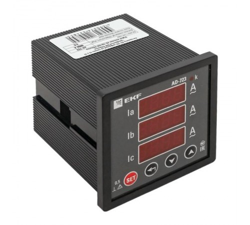 Амперметр AM-D723 цифровой на панель 72х72 трехфазный EKF PROxima  ad-723  EKF