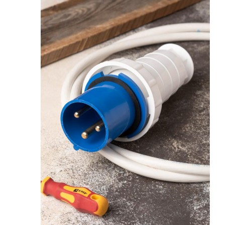 Вилка переносная 033 2Р+РЕ 63А 220В IP67 EKF PROxima  ps-033-63-220  EKF