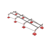 Опорная конструкция для установки оборудования TECHNORAPTOR LIGHTFOOT 1200х4000 тип 1  KM-TR-LTF-SSEI-1200-4000-1  КМ - профиль