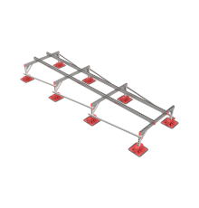 Опорная конструкция для установки оборудования TECHNORAPTOR LIGHTFOOT 1200х4000 тип 1  KM-TR-LTF-SSEI-1200-4000-1  КМ - профиль