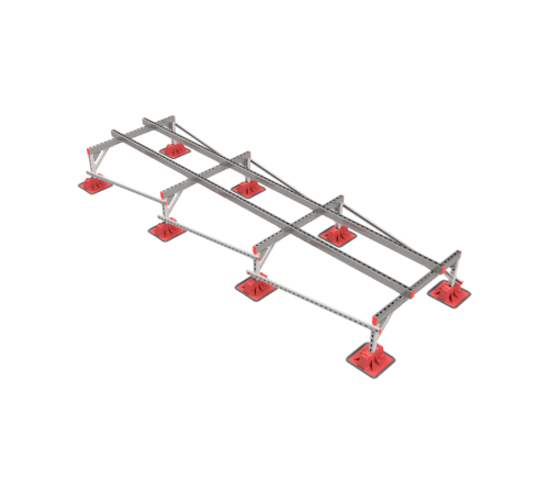 Опорная конструкция для установки оборудования TECHNORAPTOR LIGHTFOOT 1200х4000 тип 1  KM-TR-LTF-SSEI-1200-4000-1  КМ - профиль