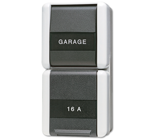 Комбинация - розетка универсальный выключатель; для накладного монтажа IP44  876NAW  Jung