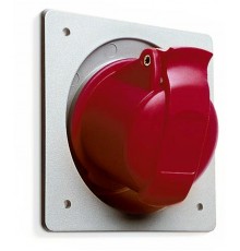 Розетка панельная с угловым унифицированным фланцем 432RAU6, 32A, 3P+N+E, IP44, 6ч  2CMA193283R1000  ABB