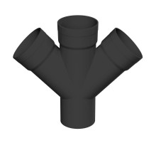 Соединение для 4 двустен. труб. 45 град.. полипропилен. желтый. д.110  021110  DKC