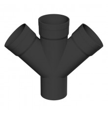 Соединение для 4 двустен. труб. 45 град.. полипропилен. желтый. д.110  021110  DKC