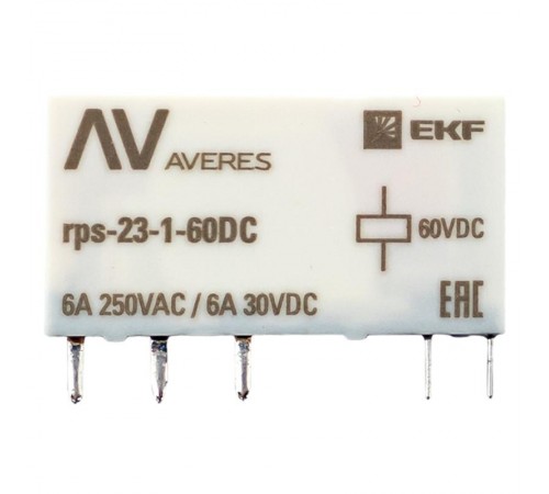 Реле промежуточное РП slim 23/1 6A 60В DC  rps-23-1-60DC  EKF