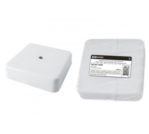 Коробка распределительная КР 100х100х29 о/п белая, IP40, с клем. колодкой, инд. штрихкод  SQ1401-0908  TDM