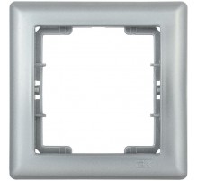РГ-1-БС Рамка 1 мест. BOLERO серебряный  EMB12-K23  IEK