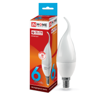 Лампа светодиодная LED-СВЕЧА НА ВЕТРУ-VC 6Вт 230В Е14 4000К 540Лм  4690612030395  IN HOME