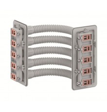 Разъем шинопровода угловой CZC8 для соединения медных шин 12х5 мм (250А) между двумя шкафами, с изолирующей рамой для шкафов ComfortLine A.  2CPX0524