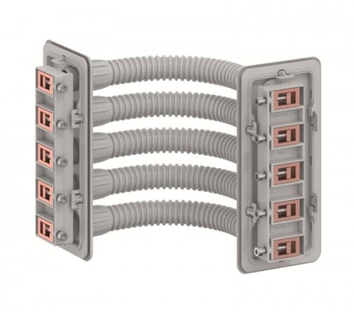 Разъем шинопровода угловой CZC8 для соединения медных шин 12х5 мм (250А) между двумя шкафами, с изолирующей рамой для шкафов ComfortLine A.  2CPX0524