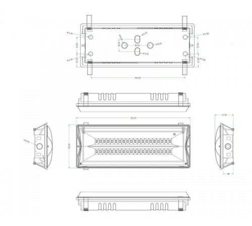 Светильник аварийного освещения непостоянный светодиодный DPA-301-0-65 40LED 3ч IP65 NiCD  Б0044405  ЭРА