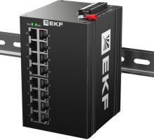 Промышленный управляемый коммутатор уровня L2 ML2-16GTP, 16 портов 10/100/1000Base-T(X) RJ45 c PoE, монтаж на динрейку TSX TSX-ML2-16GTPEKF
