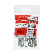 Дюбель-гвоздь 6х80 пот. манжета (полипропилен) (10 шт) - пакет ( 0,07 кг)  103903  Tech-KREP