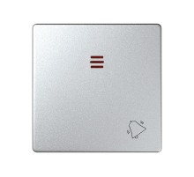 Simon 82 Клавиша с пиктограммой "звонок" для кнопочного выключателя с подсветкой, S82 Detail алюминий  82015-93  Simon