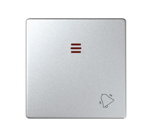 Simon 82 Клавиша с пиктограммой "звонок" для кнопочного выключателя с подсветкой, S82 Detail алюминий  82015-93  Simon