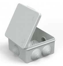 Коробка распределительная для о/п атмосферостойкая серая 100х100х50 (60шт/кор) IP55 безгалогенная (HF)  40-03025  Промрукав