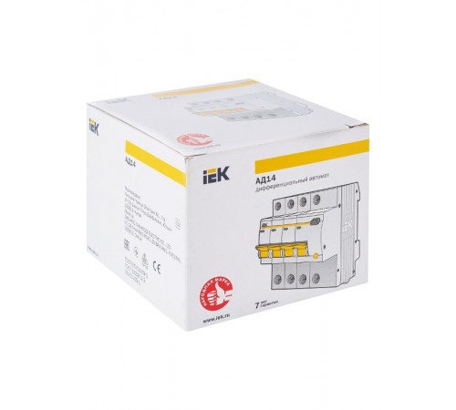 Выключатель автоматический дифференциального тока АД14 4п 40А C 30мА тип AC (5 мод)  MAD10-4-040-C-030  IEK