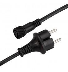 Шнур питания ARD-CLASSIC-BALL-LIVE-1.5M Black (230V, 1.6A)  025652  Arlight