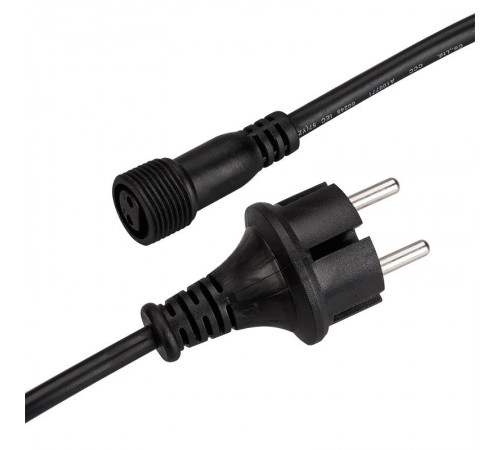 Шнур питания ARD-PRO-BALL-LIVE-1.5M Black (230V, 1.6A)  025653  Arlight