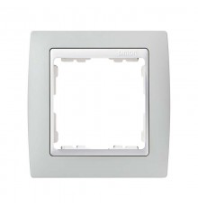 Simon 82 Рамка декоративная, 1 пост, S82, серый-белый  82611-33  Simon