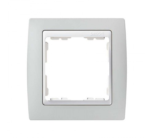 Simon 82 Рамка декоративная, 1 пост, S82, серый-белый  82611-33  Simon