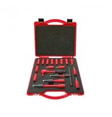 Набор электрика диэлектрический 1000В, 1/4", 18 пр., VDE, SHTOK  376268  КЭАЗ