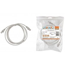 Патч-корд народный U/UTP Cat 5e 4PR 24AWG PVC, литой 1 м, серый  SQ0115-0002  TDM
