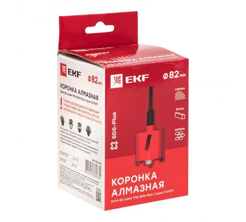 Коронка алмазная DCH-82 Laser M16 SDS-Plus EKF Expert  dch-82-m16  EKF