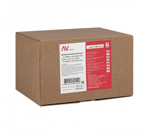 Выключатель автоматический AV POWER-1/3 160А 50kA ETU6.0  mccb-13-160-6.0-av  EKF