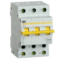Выключатель-разъединитель (рубильник) трехпозиционный ВРТ-63 3п 50А  MPR10-3-050  IEK