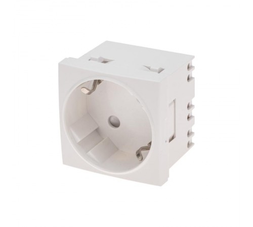 Розетка электрическая 45x45, CEE 7/4, 2K+3, 16A, белая  11-8977  REXANT