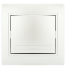 Выключатель Intro Plano 1-101-06 одноклавишный 10А-250В, IP20, СУ, перламутр  Б0053726  Intro