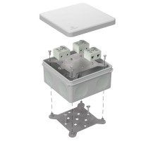 Коробка огнестойкая для о/п двухкомпонентная 60-0300-FR10.0-6 Е15-Е120 RAL7035 100х100х50 (14 шт/кор) серая  60-0300-7035-FR10.0-6  Промрукав