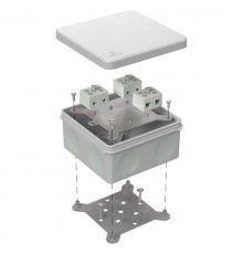 Коробка огнестойкая для о/п двухкомпонентная 60-0300-FR10.0-6 Е15-Е120 RAL7035 100х100х50 (14 шт/кор) серая  60-0300-7035-FR10.0-6  Промрукав