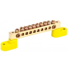 Шина PE земля на 2-угловых изоляторах ШНИ-8х12-10-У2-Ж  YNN10-812-10C2-K05  IEK