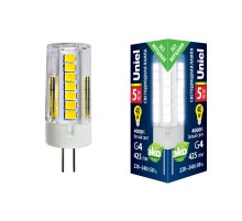 Лампа светодиодная LED-JC-220/5W/4000K/G4/CL GLZ09TR LED, прозр 4000К  UL-00006745  Uniel