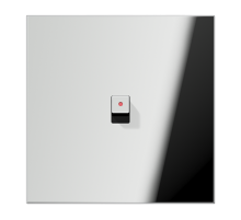 Центральная плата, 1 пост, 1 тумблер с окошком, куб; металл; хром; серия LS  GCR12-0KOE22  Jung