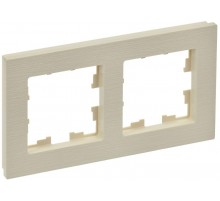 BRITE Рамка 2-ая РУ-2-Бр бежевый рифленый  BR-M22-51-K10  IEK