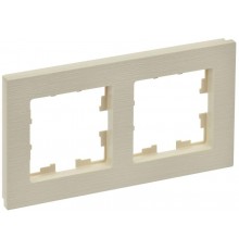 BRITE Рамка 2-ая РУ-2-Бр бежевый рифленый  BR-M22-51-K10  IEK