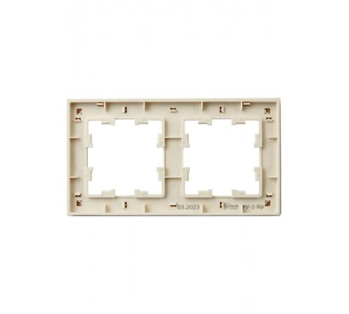 BRITE Рамка 2-ая РУ-2-Бр бежевый рифленый  BR-M22-51-K10  IEK