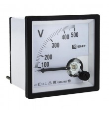 Вольтметр VM-A961 аналоговый на панель 96х96 (квадратный вырез) 300В прямое подключение EKF PROxima  vma-961-300  EKF