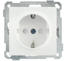 BOLERO белый Розетка с/з со шторками 16А РС14-1-0-Б  ERB14-K01-16-1  IEK